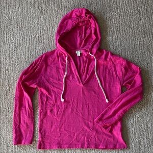 J. Crew Factory Fuchsia Hoodie Sweatshirt